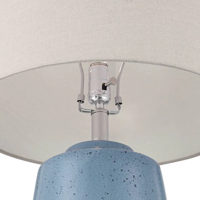 360 Lighting Aegean 28" Tall Coastal Modern Table Lamps Set Of 2 Blue White Finish Ceramic Beige Shade Living Room Bedroom Bedside Nightstand House 8 360 Lighting Aegean 28" Tall Coastal Modern Table Lamps Set Of 2 Blue White Finish Ceramic Beige Shade Living Room Bedroom Bedside Nightstand House - Image 8