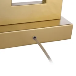 360 Lighting Marshall Modern Table Lamp 30" Tall Gold Open Base Oatmeal Rectangular Shade For Bedroom Living Room Bedside Nightstand Office House Home -360 Lighting GUEST 89514a98 0b95 42f7 8648 61c57112377e