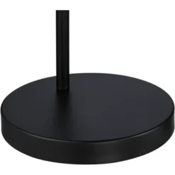 360 Lighting Cora Modern Arc Floor Lamp Standing 72" Tall Black Metal White Linen Drum Shade Decor For Living Room Reading Bedroom Office House Home -360 Lighting GUEST 89785a9d 4182 4691 aba4 5eb045d45ea5