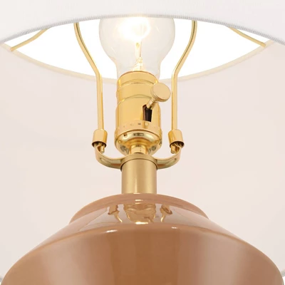 360 Lighting Tatum 22 1/4" High Small Geometric Mid Century Modern Accent Table Lamp Red Clay Glaze Finish Ceramic Single Living Room Bedroom 4 360 Lighting Tatum 22 1/4" High Small Geometric Mid Century Modern Accent Table Lamp Red Clay Glaze Finish Ceramic Single Living Room Bedroom - Image 4