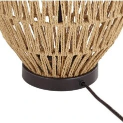 360 Lighting San Marcos Modern Coastal Table Lamp 27" Tall Natural Wicker Oatmeal Drum Shade For Bedroom Living Room Bedside Nightstand Office Kids -360 Lighting GUEST 8e08081e 3bd8 4c18 a946 6d03f8d877f8