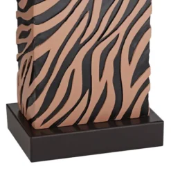 360 Lighting Modern Table Lamps Set Of 2 With USB Charging Port 27" Tall Zebra Faux Wood Off-White Fabric Shade For Bedroom Bedside House -360 Lighting GUEST 8fc7877b 2ed9 4bae b8b5 b9f7e8543b28