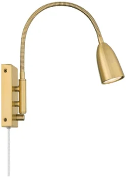 360 Lighting Lido Modern Wall Lamps Set Of 2 Warm Gold Plug-in Fixture LED Adjustable Gooseneck Arm For Bedroom Reading Living Room Hallway House Home -360 Lighting GUEST 939c87ba f8ec 40ba a529 f4f331b51dee