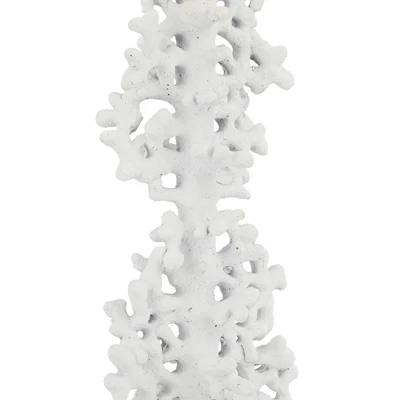 360 Lighting Avery 29 1/2" Tall Faux Coral Modern Coastal End Table Lamps Set Of 2 White Living Room Bedroom Bedside Nightstand House Office 5 360 Lighting Avery 29 1/2" Tall Faux Coral Modern Coastal End Table Lamps Set Of 2 White Living Room Bedroom Bedside Nightstand House Office - Image 5