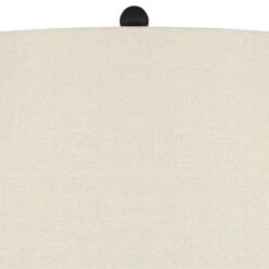 360 Lighting Hudson Rustic Table Lamps 23" High Set Of 2 Dark Bronze Blown Clear Glass Gourd Burlap Fabric Drum Shade For Bedroom Living Room Bedside -360 Lighting GUEST 94346d63 b34d 465e a69c 8aceb1fbc242