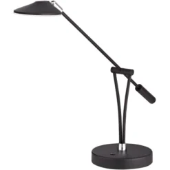 360 Lighting Modern Desk Table Lamp With USB Charging Port LED 20" High Satin Black Metal Adjustable Arm For Bedroom Office -360 Lighting GUEST 9946cff8 0ff1 41ff b6a8 a6516ba34131