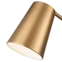 360 Lighting Industrial Modern Desk Lamp With USB And AC Power Outlet 23.5" High Antique Brass Metal For Living Room Bedroom House Bedside -360 Lighting GUEST 9ae329aa ecd9 4387 b642 e7edc0e05733