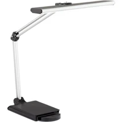 360 Lighting Flynn 25" High Modern Desk Lamps Set Of 2 USB Port Adjustable LED Black Silver Metal Home Office Living Room Charging Bedroom Bedside -360 Lighting GUEST 9bd5d32d 3521 40dc 8008 2fda1936b558
