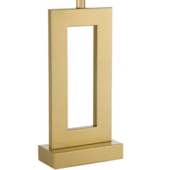 360 Lighting Marshall Modern Table Lamp 30" Tall Gold Open Base Oatmeal Rectangular Shade For Bedroom Living Room Bedside Nightstand Office House Home -360 Lighting GUEST 9c2cfd62 950b 4be0 bab8 7dc921a1f463