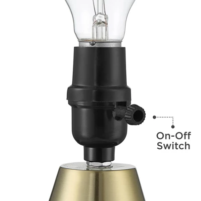 360 Lighting Marty Modern Accent Table Lamps 14 3/4" High Set Of 2 Brass Metal White Cylinder Shade For Bedroom Bedside Nightstand Office Kids House 3 360 Lighting Marty Modern Accent Table Lamps 14 3/4" High Set Of 2 Brass Metal White Cylinder Shade For Bedroom Bedside Nightstand Office Kids House - Image 3