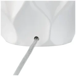 360 Lighting Dobbs Modern Mid Century Accent Table Lamp 22 1/2" High White Glaze Geometric Ceramic Oval Shade For Bedroom Living Room Bedside Office -360 Lighting GUEST 9fe20557 e4d8 4fa1 a81a a0c4cd7bdd00