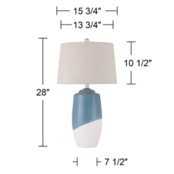 360 Lighting Aegean 28" Tall Coastal Modern Table Lamps Set Of 2 Blue White Finish Ceramic Beige Shade Living Room Bedroom Bedside Nightstand House 10 360 Lighting Aegean 28" Tall Coastal Modern Table Lamps Set Of 2 Blue White Finish Ceramic Beige Shade Living Room Bedroom Bedside Nightstand House -360 Lighting GUEST a0e2a420 9356 4bbf 9cb0 9f47f2c34243