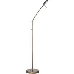 360 Lighting Regan Traditional Pharmacy Floor Lamp 59" Tall Dark Brass Metal LED Adjustable Gooseneck Head For Living Room Reading Bedroom Office -360 Lighting GUEST a3f414bb e71d 41d2 8e63 b1561954e651