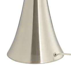 360 Lighting Rachel Modern Table Lamps 28" Tall Set Of 2 Concave Column Hourglass Metal White Drum Shade For Bedroom Living Room Bedside Nightstand -360 Lighting GUEST a9891951 3b99 4cc9 98d3 695ab0446ce1