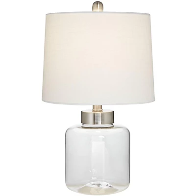 360 Lighting Coastal Accent Table Lamps 20.5" High Set Of 2 Small Clear Glass Fillable Shells White Drum Shade For Living Room Family Bedroom 7 360 Lighting Coastal Accent Table Lamps 20.5" High Set Of 2 Small Clear Glass Fillable Shells White Drum Shade For Living Room Family Bedroom - Image 7