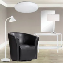 360 Lighting Modern Floor Lamp Adjustable Gooseneck Arm 56" Tall White Metal For Living Room Reading Bedroom Office -360 Lighting GUEST ab5ba71d 5a4c 447e aa91 65c0c07dac14