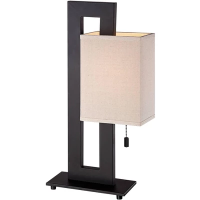 360 Lighting Modern Accent Table Lamp 20.5" High Espresso Bronze Floating Rectangular Oatmeal Box Shade For Living Room Family Bedroom 6 360 Lighting Modern Accent Table Lamp 20.5" High Espresso Bronze Floating Rectangular Oatmeal Box Shade For Living Room Family Bedroom - Image 6