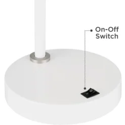 360 Lighting Chase 23" High Small Modern Desk Lamps Set Of 2 USB Port White Metal Home Office Living Room Charging Bedroom Bedside Nightstand -360 Lighting GUEST ae1bc5f6 1368 4c2b b65e a69121604fd0