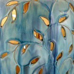 360 Lighting Devan Modern Table Lamps 24 1/2" High Set Of 2 Blue Ceramic With LED Nightlight White Oval Shade For Bedroom Living Room Bedside House -360 Lighting GUEST af4f0d46 2bfb 4210 a99e 60a5bc188e18