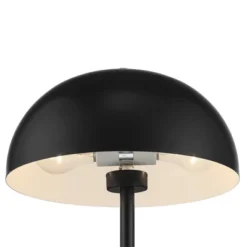 360 Lighting Rhys Modern Mid Century Luxury Accent Table Lamps 19 1/2" High Set Of 2 Black Metal Dome Shaped Shade For Bedroom Living Room Bedside -360 Lighting GUEST afbd033a 2922 4e99 87d8 ba1c0443da10
