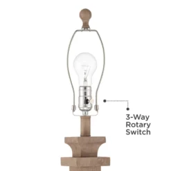 360 Lighting Sienna 29 3/4" Tall Farmhouse Rustic Country Cottage End Table Lamps Set Of 2 USB Port Brown Faux Wood Finish Living Room Charging -360 Lighting GUEST b4c35227 b47c 4fe5 b325 316ded74633c