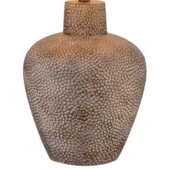 360 Lighting Bentley Rustic Farmhouse Table Lamp 29" Tall Brown Leaf Textured Hammered Pot Off White Empire Shade For Bedroom Living Room House Home -360 Lighting GUEST b4dcdfe0 1914 423a b078 33393ffe31bc