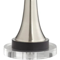 360 Lighting Seymore Modern Table Lamps Set Of 2 With Round Risers 27" Tall Brushed Nickel USB Charging Port White Drum Shade For Living Room Desk -360 Lighting GUEST b6f3c661 aa4a 4ca2 ae0c 06b7af49e940