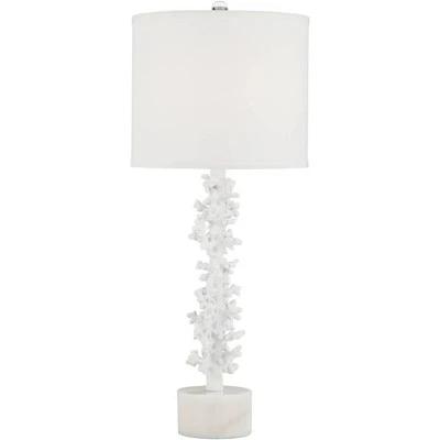 360 Lighting Avery 29 1/2" Tall Faux Coral Modern Coastal End Table Lamps Set Of 2 White Living Room Bedroom Bedside Nightstand House Office 8 360 Lighting Avery 29 1/2" Tall Faux Coral Modern Coastal End Table Lamps Set Of 2 White Living Room Bedroom Bedside Nightstand House Office - Image 8