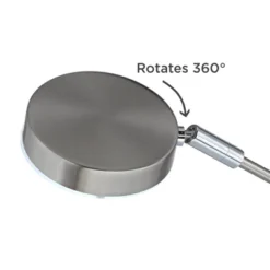 360 Lighting Jarrett 19" High Small Modern Desk Lamps Set Of 2 Adjustable LED Silver Satin Nickel Finish Metal Home Office Living Room Bedroom Bedside -360 Lighting GUEST ba95a0c0 74dd 4e3d b606 3fd8e1119fcd