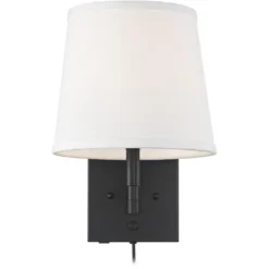 360 Lighting Lanett Modern Swing Arm Wall Lamps Set Of 2 Black Plug-in Light Fixture With USB Charging Port White Lamp Shade For Bedroom Living Room -360 Lighting GUEST bdc55990 e95b 4688 a2fa 10af8a525e86