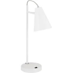 360 Lighting Chase 23" High Small Modern Desk Lamps Set Of 2 USB Port White Metal Home Office Living Room Charging Bedroom Bedside Nightstand -360 Lighting GUEST bfa92316 0896 4242 8d74 95a3af15e1d1