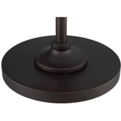 360 Lighting Rustic Downbridge Floor Lamp With USB Charging Port 61" Tall Satin Bronze Metal Dome Shade Living Room Reading House -360 Lighting GUEST c25dc664 6d66 46e1 ba74 ae820c9c15ce