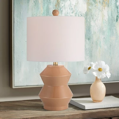 360 Lighting Tatum 22 1/4" High Small Geometric Mid Century Modern Accent Table Lamp Red Clay Glaze Finish Ceramic Single Living Room Bedroom 1 360 Lighting Tatum 22 1/4" High Small Geometric Mid Century Modern Accent Table Lamp Red Clay Glaze Finish Ceramic Single Living Room Bedroom