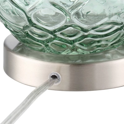 360 Lighting Julia 26 3/8" Tall Modern Coastal Table Lamps Set Of 2 Seafoam Green Glass Living Room Bedroom Bedside Nightstand House Off-White Shade 5 360 Lighting Julia 26 3/8" Tall Modern Coastal Table Lamps Set Of 2 Seafoam Green Glass Living Room Bedroom Bedside Nightstand House Off-White Shade - Image 5