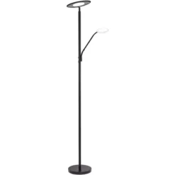 360 Lighting Modern Floor Lamp With Reading Light LED 71.5" Tall Decker Black Metal Acrylic Diffuser For Living Room Reading Office -360 Lighting GUEST c5e38a9e b045 4101 bb78 4c6101c31bc8