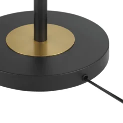360 Lighting Rayna Mid Century Modern 61 1/2" Tall Standing Floor Lamps Set Of 2 Lights Downbridge Task Foot Switch Black Gold Living Room Bedroom -360 Lighting GUEST c6458ee4 4daf 4de9 b253 a93a57f35f16