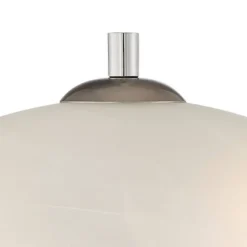 360 Lighting Simon Modern Accent Table Lamps Set Of 2 21" High Silver With USB Charging Port White Glass Dome Shade For Bedroom Living Room House Desk -360 Lighting GUEST c64e20ec 886d 4da7 9f82 a556d6086ee6