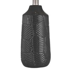 360 Lighting Unity 22 1/4" High Small Modern Accent Table Lamps Set Of 2 Black Ceramic White Shade Living Room Bedroom Bedside Nightstand House Office -360 Lighting GUEST c707c327 2e53 4353 aa09 7eaf2c53c1eb