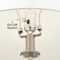 360 Lighting Marnie Modern Coastal Table Lamp 28" Tall Blue Art Glass White Fabric Drum Shade For Bedroom Living Room Bedside Nightstand Office House 11 360 Lighting Marnie Modern Coastal Table Lamp 28" Tall Blue Art Glass White Fabric Drum Shade For Bedroom Living Room Bedside Nightstand Office House -360 Lighting GUEST c8890134 c415 44d9 9a8c 69bece3f3b26