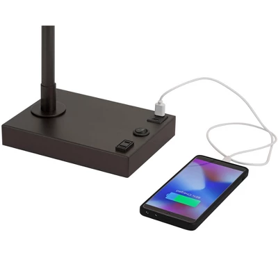 360 Lighting Harris 25 1/2" High Pharmacy Modern Desk Lamp USB Port AC Power Outlet Brown Bronze Finish Metal Single Home Office Living Room Charging 2 360 Lighting Harris 25 1/2" High Pharmacy Modern Desk Lamp USB Port AC Power Outlet Brown Bronze Finish Metal Single Home Office Living Room Charging - Image 2