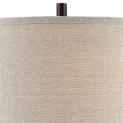 360 Lighting Cody 26" High Industrial Farmhouse Rustic Table Lamps Set Of 2 WiFi Smart Socket Pull Chain Oiled Bronze Finish Living Room Oatmeal Shade 2 360 Lighting Cody 26" High Industrial Farmhouse Rustic Table Lamps Set Of 2 WiFi Smart Socket Pull Chain Oiled Bronze Finish Living Room Oatmeal Shade - Image 2