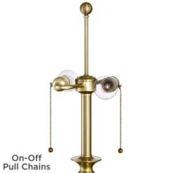 360 Lighting Spenser Retro Art Deco 58" Tall Floor Lamp Brushed Antique Brass Beige Fabric Pleated Empire Shade For Living Room Bedroom -360 Lighting GUEST da933bf8 598f 484d 9424 6d04923dcc33