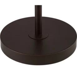 360 Lighting Caper Modern Floor Lamp With Tray Table 60 1/2" Tall Bronze USB And AC Power Outlet Off White Fabric Drum Shade For Living Room Office -360 Lighting GUEST dd881dea 6e63 427f a613 e1770e2cdf2d