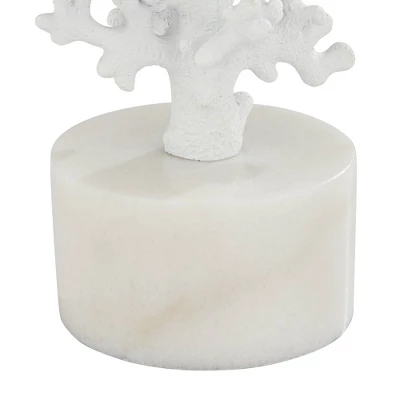 360 Lighting Avery 29 1/2" Tall Faux Coral Modern Coastal End Table Lamps Set Of 2 White Living Room Bedroom Bedside Nightstand House Office 6 360 Lighting Avery 29 1/2" Tall Faux Coral Modern Coastal End Table Lamps Set Of 2 White Living Room Bedroom Bedside Nightstand House Office - Image 6