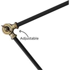 360 Lighting Modern Adjustable Floor Lamp With USB Charging Port 61" Tall Black Brass Living Room Reading -360 Lighting GUEST e21207b2 1f9e 4c00 b5b1 f19cf5f3b387