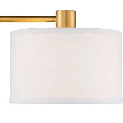 360 Lighting Colby Modern Desk Lamp 21" High Antique Gold With USB And AC Power Outlet In Base White Linen Drum Shade For Bedroom Living Room Desk 5 360 Lighting Colby Modern Desk Lamp 21" High Antique Gold With USB And AC Power Outlet In Base White Linen Drum Shade For Bedroom Living Room Desk - Image 5