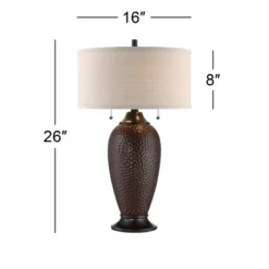 360 Lighting Cody Rustic Farmhouse Table Lamps 26" High Set Of 2 Hammered Oiled Bronze Oatmeal Linen Drum Shade For Bedroom Living Room Bedside House 10 360 Lighting Cody Rustic Farmhouse Table Lamps 26" High Set Of 2 Hammered Oiled Bronze Oatmeal Linen Drum Shade For Bedroom Living Room Bedside House -360 Lighting GUEST e983f3c1 2a28 4be6 bdf0 b76bfd739914