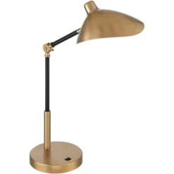360 Lighting Colborne Modern Mid Century Desk Table Lamp 28" Tall Antique Brass Black With USB Charging Port LED For Bedroom Living Room Bedside Kids 15 360 Lighting Colborne Modern Mid Century Desk Table Lamp 28" Tall Antique Brass Black With USB Charging Port LED For Bedroom Living Room Bedside Kids -360 Lighting GUEST eb0cdc7c 4a7f 496b 9050 ff24ce9c26de