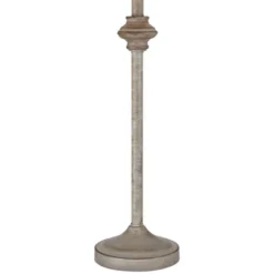 360 Lighting Lynn Country Cottage Buffet Table Lamps 26 3/4" High Set Of 2 Light Beige Wood Black Faux Silk Drum Shade For Bedroom Living Room Office -360 Lighting GUEST ef3f0299 4342 4739 a677 5cde3bcdcfca