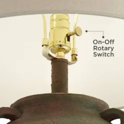 360 Lighting Eliza 25 1/2" High Jar Rustic Traditional Table Lamp Musk Green Finish Single Cream Shade Living Room Bedroom Bedside Nightstand House -360 Lighting GUEST f1e1cae8 8fbb 48bb aeaa 735b67002aa3